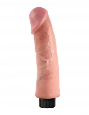 Pipedream Dildos King Cock 9 Inches Vibrating Dildo Beige