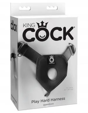 Pipedream King Cock Play Hard Harness OS Black Dildos