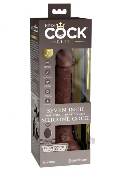 Pipedream Vibrators Kc Elite Dual Dense Vibe Cock 7 Brown