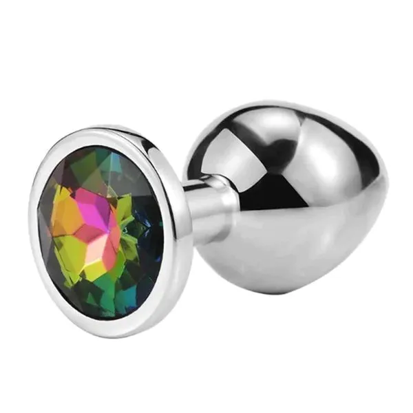 Plesur Company Male Sex Toys Butt Plug Metal Gem Anal Plug Medium Size 9 color Options