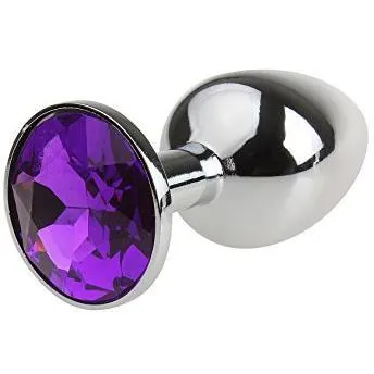 Plesur Company Male Sex Toys Butt Plug Metal Gem Anal Plug Medium Size 9 color Options