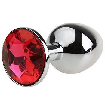 Plesur Company Male Sex Toys Butt Plug Metal Gem Anal Plug Medium Size 9 color Options