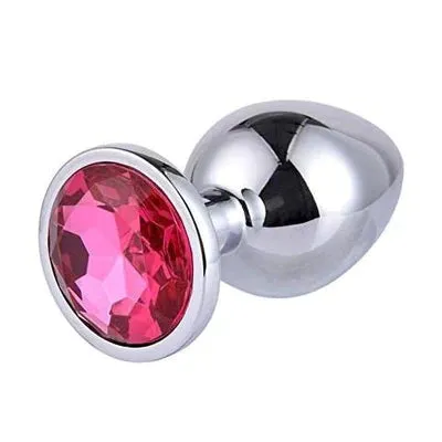 Plesur Company Male Sex Toys Butt Plug Metal Gem Anal Plug Medium Size 9 color Options