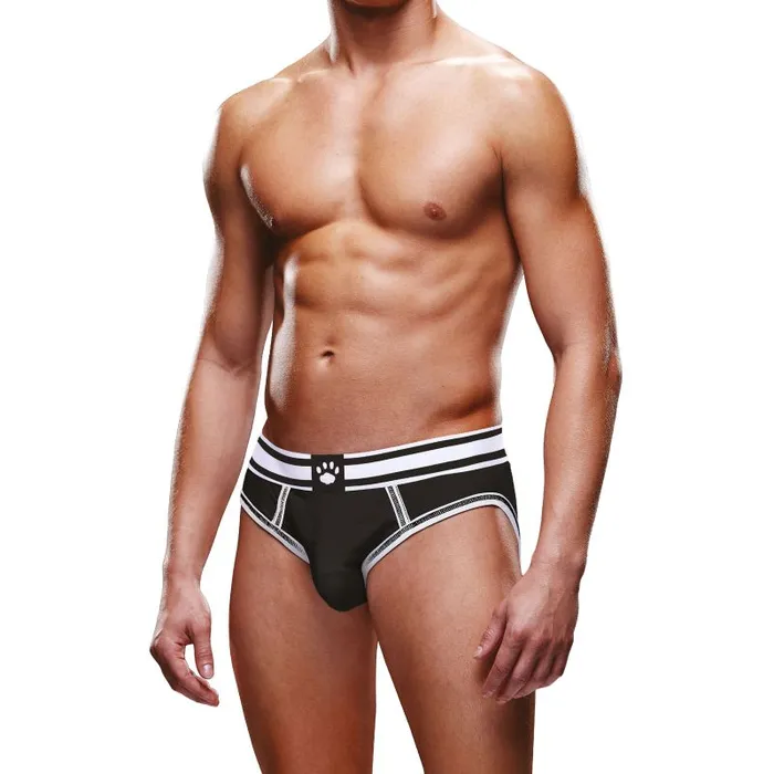 Prowler Open Back Brief WhiteBlack Anal