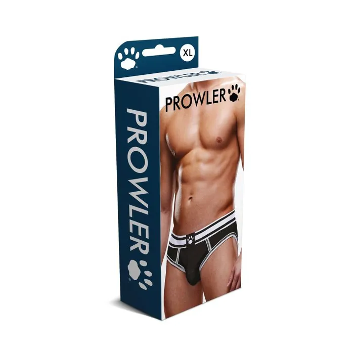 Prowler Open Back Brief WhiteBlack Anal