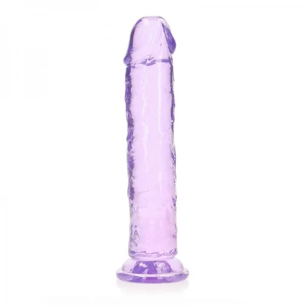 Realrock Crystal Clear Straight 10 In Dildo Without Balls Purple Seductucom Dildos