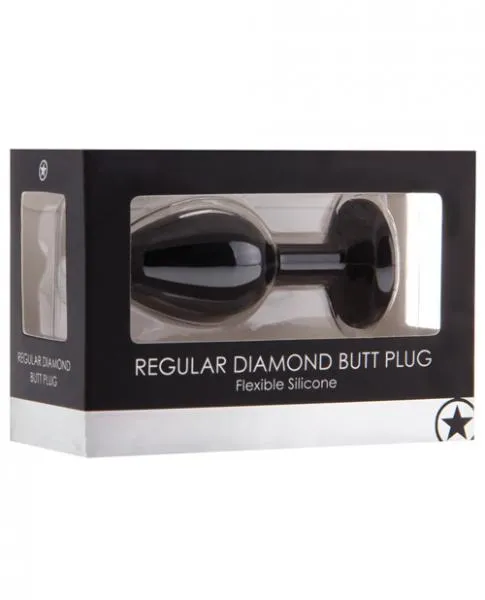 Regular Diamond Butt Plug Black Seductucom Anal