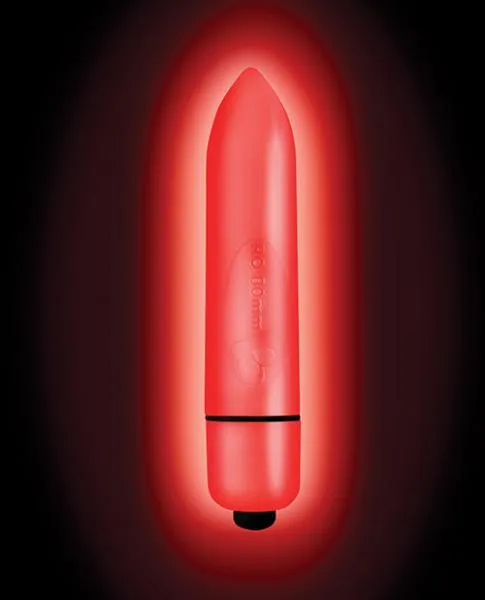 Rocks Off Female Sex Toys Neon Nights Glow In The Dark Red Quasar Bullet Vibrator