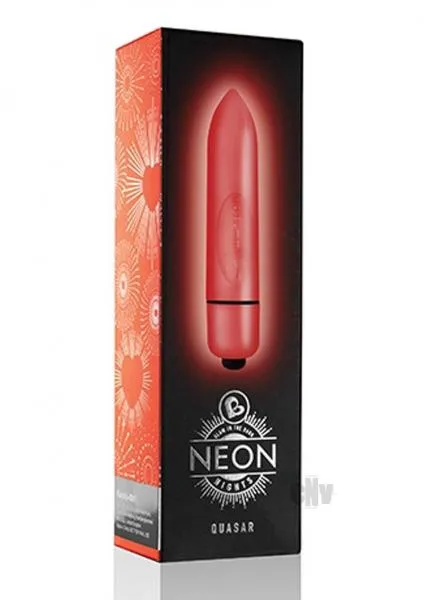 Rocks Off Female Sex Toys Neon Nights Glow In The Dark Red Quasar Bullet Vibrator