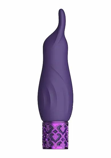 Royal Gems Rechargeable Silicone Bullet Sparkle Purple Shots Toys Female Sex Toys