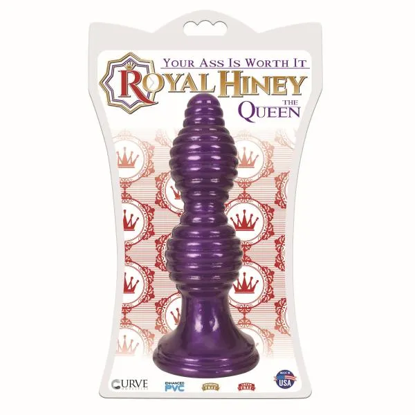 Royal Hiney Anal The Queen Ribbed Anal Plug Purple