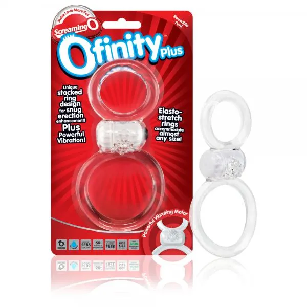 Screaming O Ofinity Plus Ring Clear Screaming O Male Sex Toys