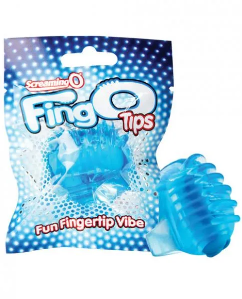 Screaming O Vibrators Fingo Tips Blue Fingertip Vibrator