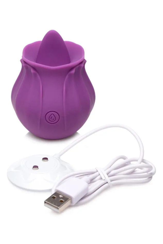 Sd Female Sex Toys Bloomgasm Wild Violet 10X Silicone Clit Licking Stimulator