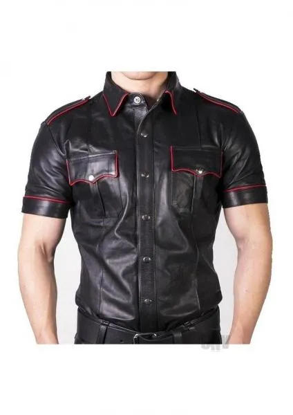 Seductucom Anal Prowler Red Slim Police Shirt BlkRed Xl