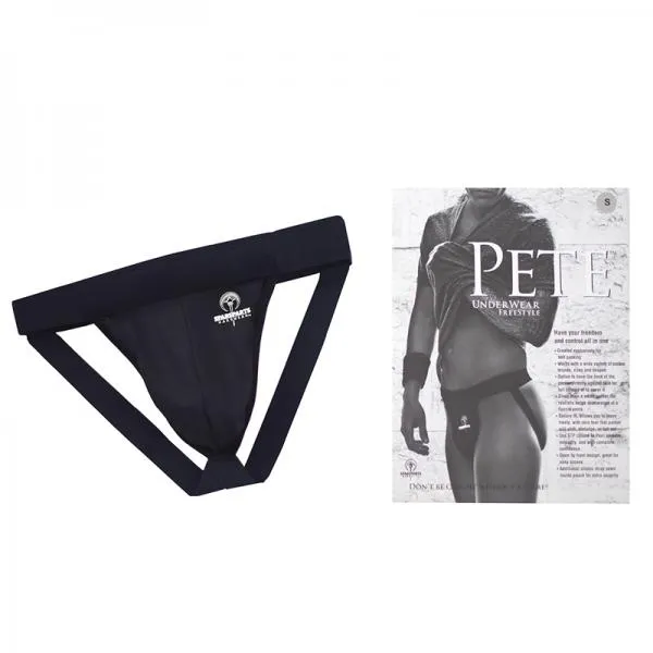 Seductucom Anal Spareparts Pete Freestyle Nylon Packing Jock Black Size S