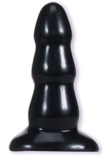 Seductucom Anal Triple Ripple Butt Plug Sil A Gel Medium Black