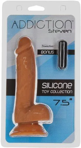 Seductucom Dildos Addiction 100 Silicone Steven 75in Caramel