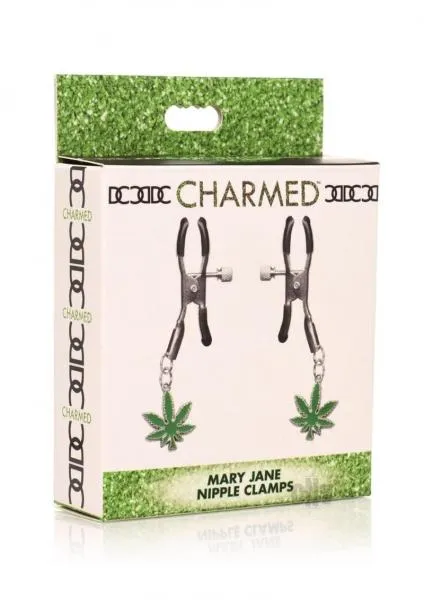 Seductucom Nipple Clitoral Toys Charmed Mary Jane Nipple Clamps Green