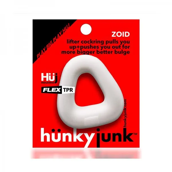 Seductucom Vibrators Hunkyjunk Zoid Trapezoid Lifter Cockring White Ice