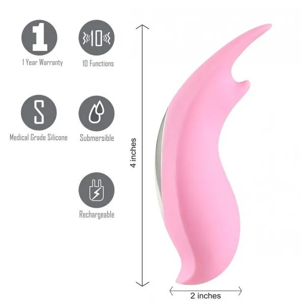 Sera Usb Clitoral Lay On Vibrator Pink Maia Toys Female Sex Toys