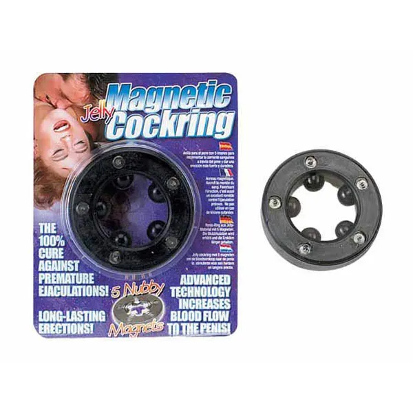 Seven Creations Male Sex Toys Magnetic Cock Ring Black Cock Ring