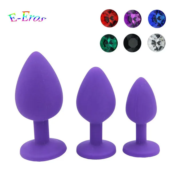 sextoypremium Anal SEXY PURPLE ANAL PLUG SILICONE BUTT PLUG SETEROTIC ANAL JEWELRY BUTT PLUGS SEX PRODUCTS BONDAGE ANAL TOY