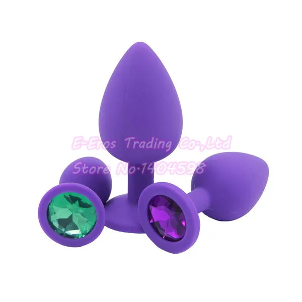 sextoypremium Anal SEXY PURPLE ANAL PLUG SILICONE BUTT PLUG SETEROTIC ANAL JEWELRY BUTT PLUGS SEX PRODUCTS BONDAGE ANAL TOY