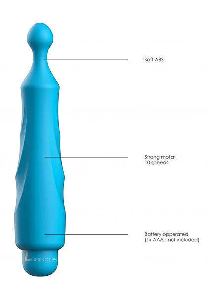 Shots Toys Female Sex Toys Luminous ABS Bullet With Silicone Sleeve 10Speeds Dido Turquoise