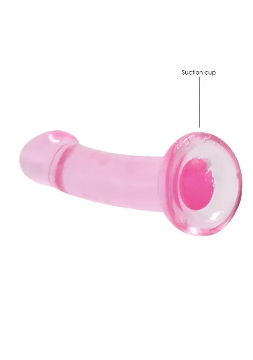 Shots Toys Female Sex Toys Realrock Crystal Clear Non Realistic Dildo With Suction Cup 67 17cm Pink