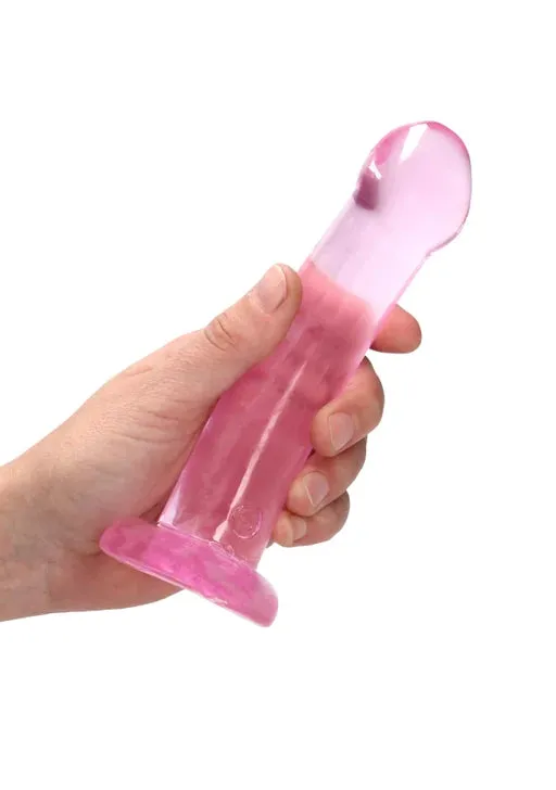 Shots Toys Female Sex Toys Realrock Crystal Clear Non Realistic Dildo With Suction Cup 67 17cm Pink