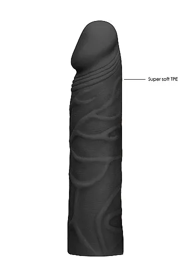 Shots Toys Male Sex Toys Realrock Penis Sleeve 7 Black