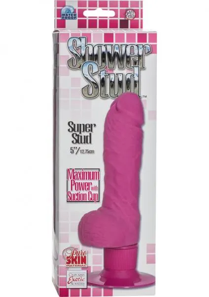 Shower Stud Super Stud Vibrating Dildo Pink Shower Stud Dildos