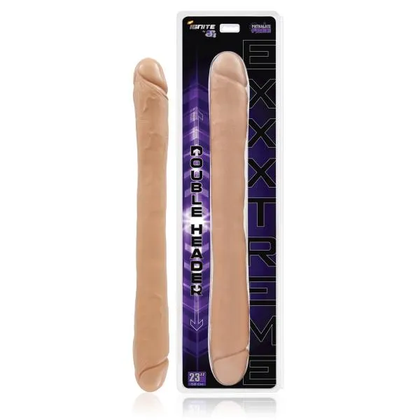 Si Novelties Dildos Exxxtreme Double Header 23 Inches Dong Beige