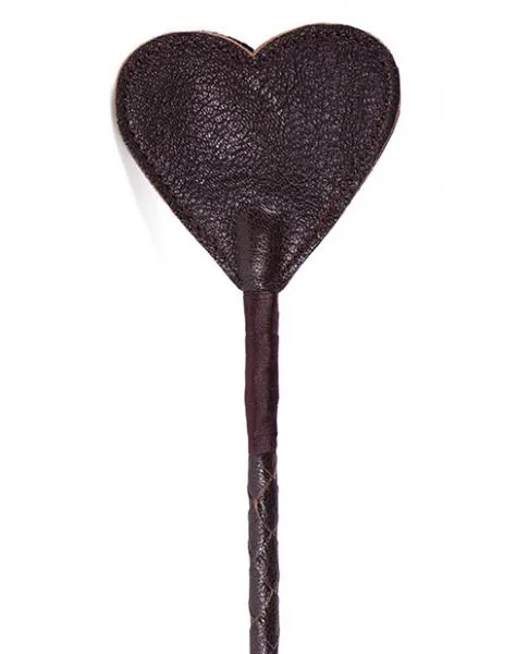 Spartacus Restraints Spartacus Heart Riding Crop Brown Leather