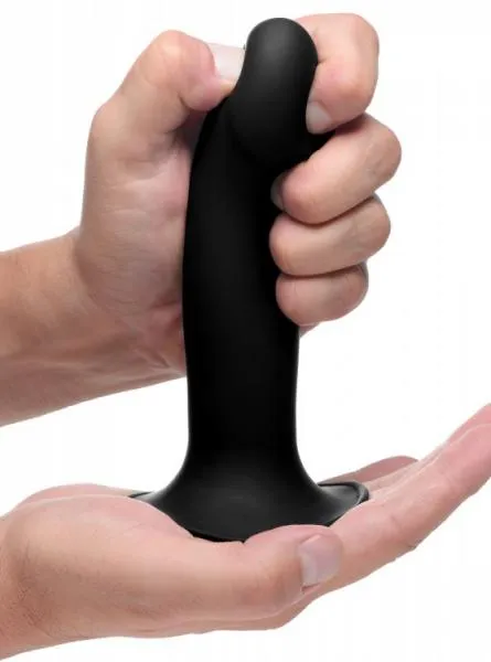 SqueezeIt Squeeze It Squeezable Phallic Dildo Black Dildos