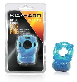 Stay Hard Couples 5 Function Reusable Vibrating Cock Ring