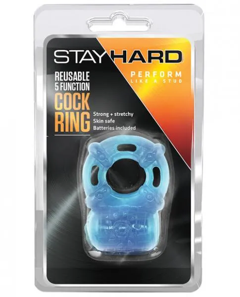 Stay Hard Couples 5 Function Reusable Vibrating Cock Ring