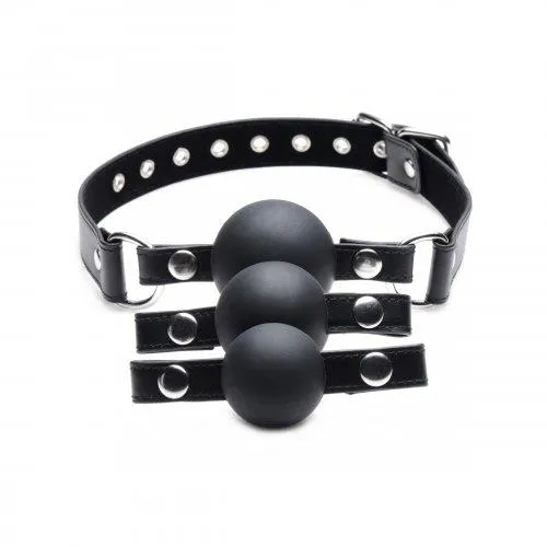 Strict Interchangeable Silicone Ball Gag Set Black STRICT Anal