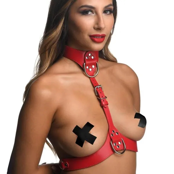 Strict Red Female Chest Harness SmallMedium Anal