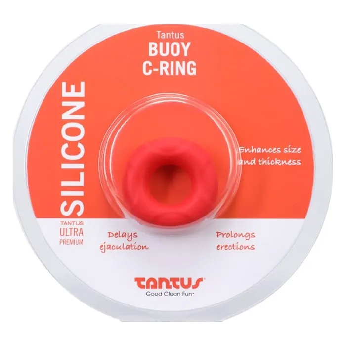 Tantus Male Sex Toys Buoy CRing Medium Crimson Red