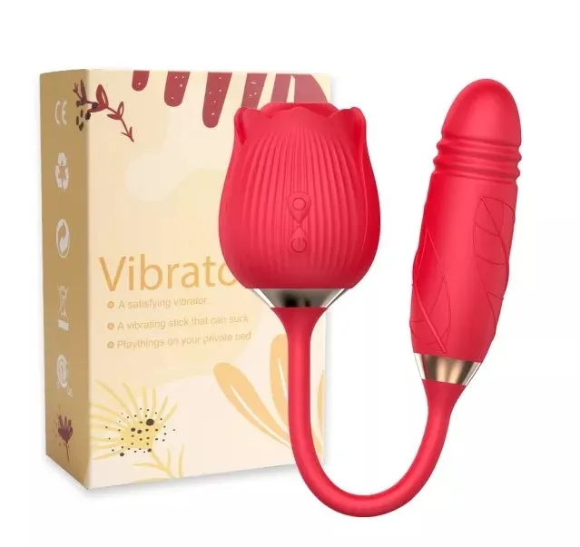 Thrusting Rose Dildo The Pleasure Shop Vibrators