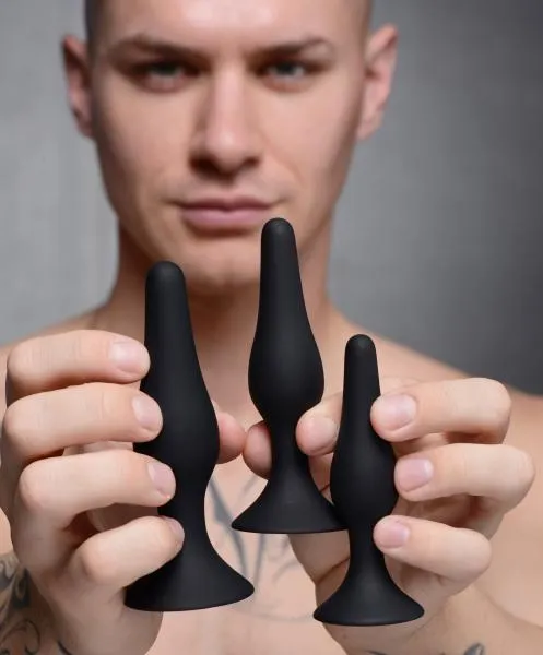 Triple Spire Tapered Silicone Anal Trainer Set Master Series Anal