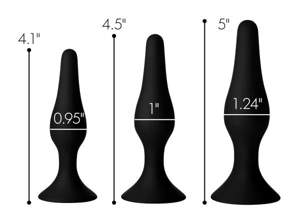 Triple Spire Tapered Silicone Anal Trainer Set Master Series Anal