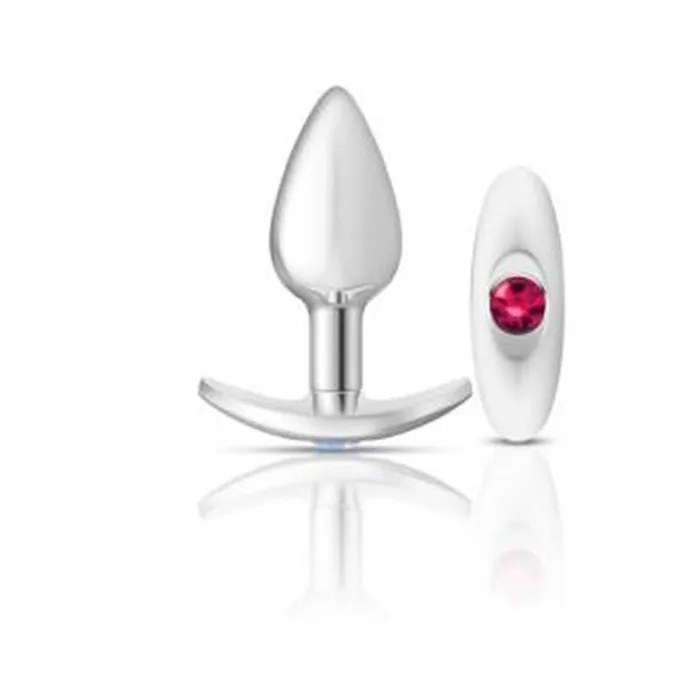 Viben Cheeky Charms Silver Anchor Butt Plug w Clear and Pink Jewel Kit Anal