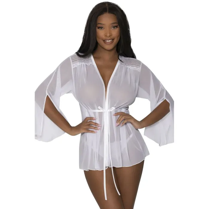 Vibrators Exposed Flowing Short Robe