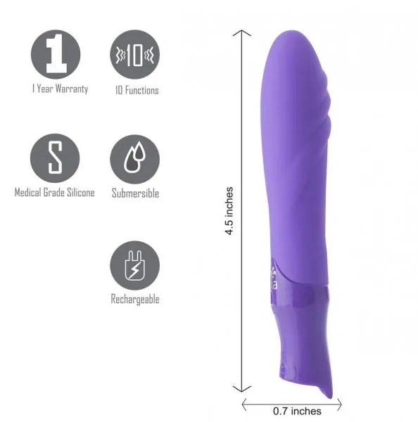 Vibrators Maia Toys Margo Maia Silicone Textured Bullet Vibrator Purple