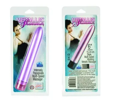 Vibrators Metallic Shimmers 6 Inch Vibrator Pink Seductucom