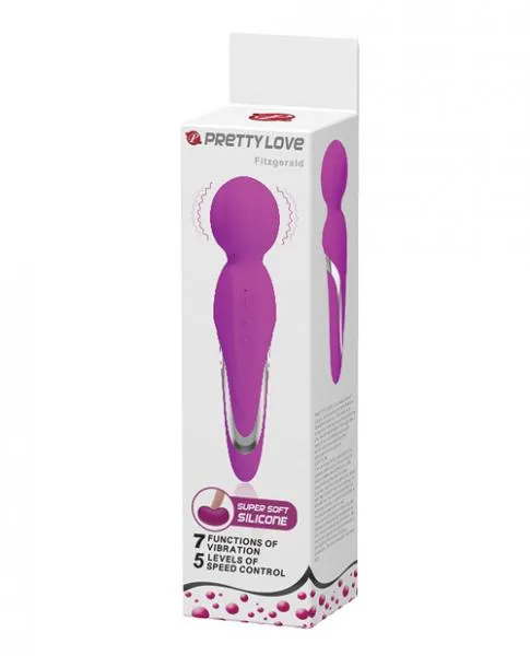 Vibrators Pretty Love Pretty Love Fitzgerald Liquid Silicone Wand Fuchsia