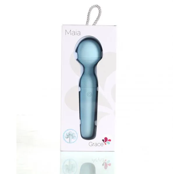 Vibrators Seductucom Grace Bendable Vibrating Wand Teal Rechargeable